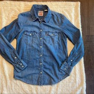 Levi's Small Pearl Snap Western Denim Jacket